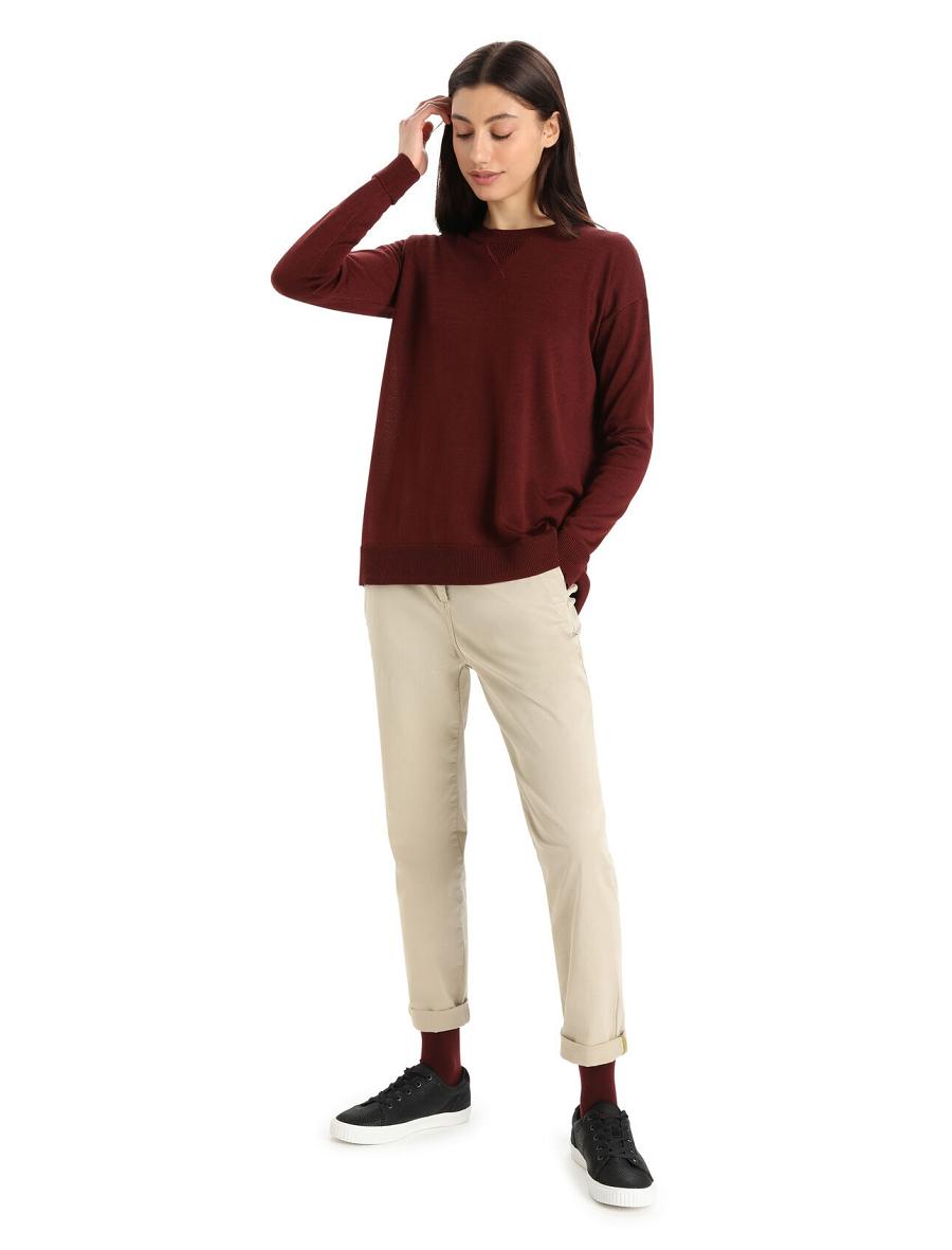 Women's Icebreaker Cool-Lite™ Merino Nova Sweater Sweatshirts Espresso | CA 1331AHKP